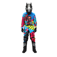 Grom Штаны кроссовые Fatbear LimeBlue в Сочи