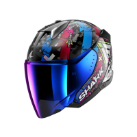 Shark Шлем Skwal I3 Jet Hellcat Black/Chrome/Blue в Сочи