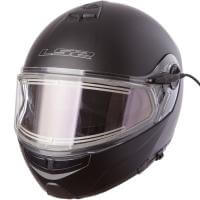 LS2 Мотошлем снегоходный FF325 Strobe Electric Snow Solid Черный Матовый в Сочи