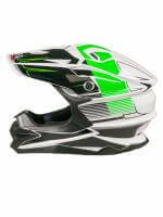 AIM Шлем кроссовый JK803 White/Green в Сочи