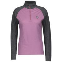 Scott Термокофта женская  Zip Defined Merino dark grey melange/cassis pink в Сочи