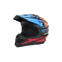 Desment Шлем кроссовый Raptor Black-Blue-Orange graphic в Сочи