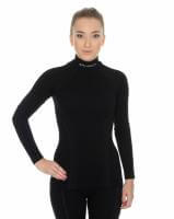 Brubeck Футболка женская дл.рукав Wool Merino 78% Черный в Сочи
