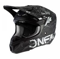 Oneal Шлем кроссовый 5Series Polyacrylite Черный/Белый в Сочи