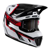 Leatt Шлем кроссовый  7.5 V26 White-Red + очки Velocity 4.5 в Сочи