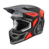 Oneal Шлем кроссовый 3Series Vision Серый/Красный в Сочи
