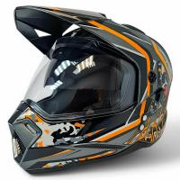 AIM Шлем кросс/эндуро JK802S Orange/Grey/Black в Сочи