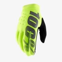 100% Мотоперчатки текстильные подростковые Brisker Youth Glove Fluo Yellow в Сочи