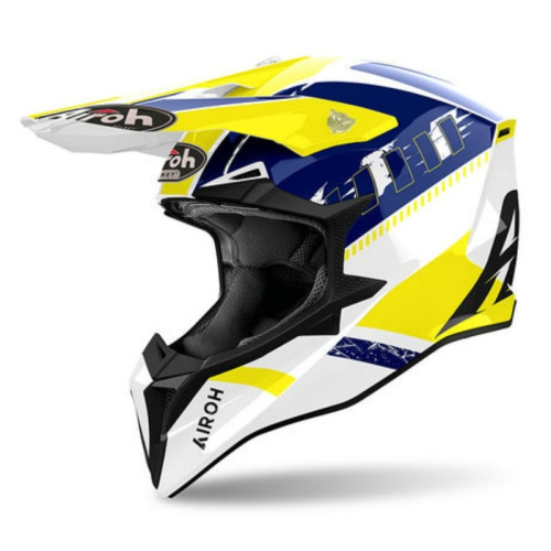 Airoh Мотошлем Wraaap Feel Yellow/Blue Gloss в Сочи
