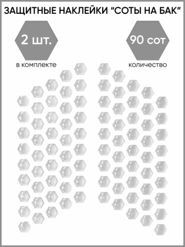 Motolike Наклейки на бак Соты Прозрачные в Сочи