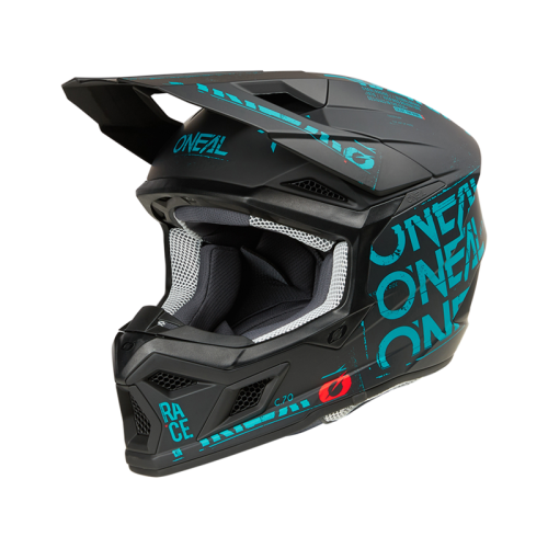 Oneal Шлем кроссовый 3Series Static черный/бирюзовый в Сочи