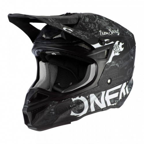 Oneal Шлем кроссовый 5Series Polyacrylite Черный/Белый в Сочи